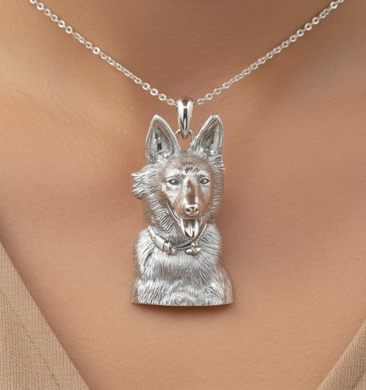Custom Pet Portrait Pendant – Personalized 3D Engraved Jewellery