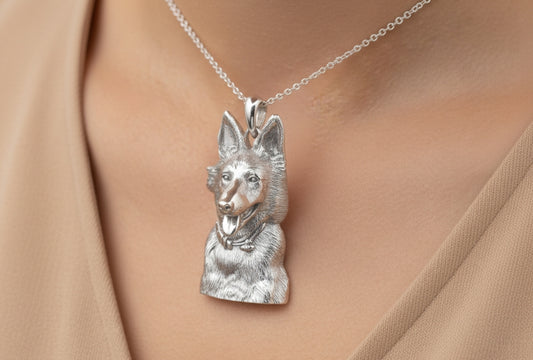 Custom Pet Portrait Pendant – Personalized 3D Engraved Jewellery